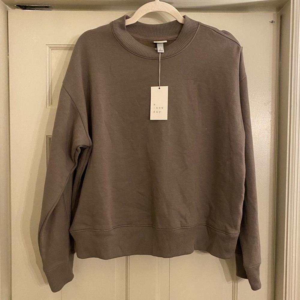 a new day Brown Sweatshirt - NWT!